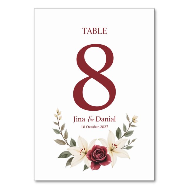 Tarjeta De Mesa Amor eterno (Anverso)