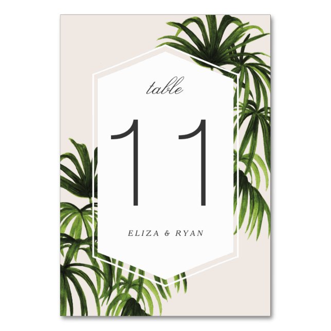 Tarjeta De Mesa Amor tropical / No de mesa (Anverso)