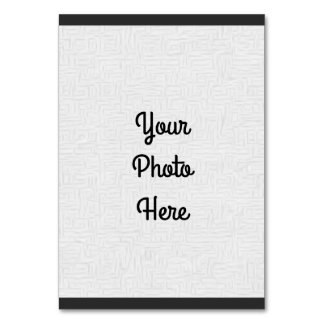 Tarjeta De Mesa Añadir su foto/diseño - Número de tabla