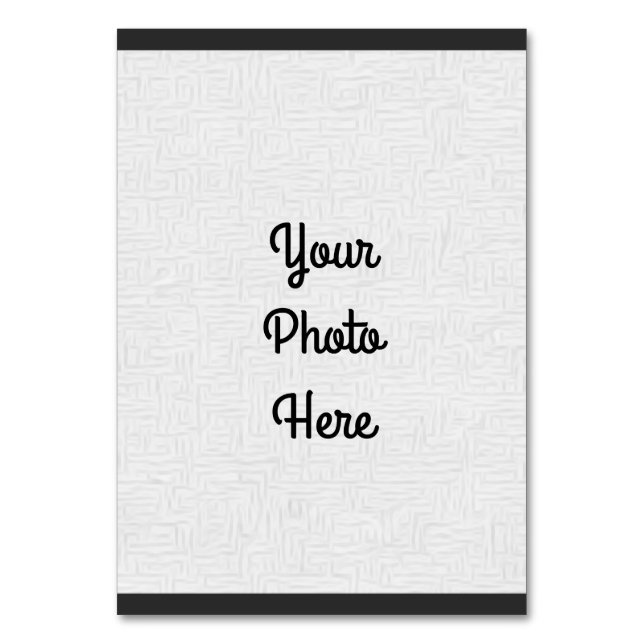 Tarjeta De Mesa Añadir su foto/diseño - Número de tabla (Anverso)