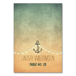 Tarjeta De Mesa Anclaje náutico y cadenas Luces de posición Tarjet