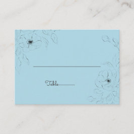 Tarjeta De Mesa Anemone sobre un fondo azul pálido~Plano