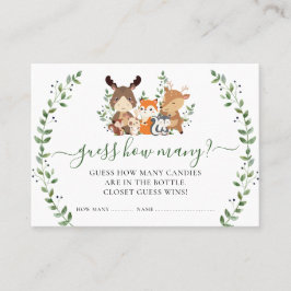 Tarjeta De Mesa Animales de Woodland adivinan cuántos juegos de Ba