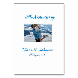 Tarjeta De Mesa Aniversario boda agregar nombre año imagen par de