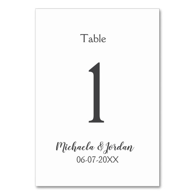 Tarjeta De Mesa aniversario de cumpleaños del organigrama del boda (Anverso)