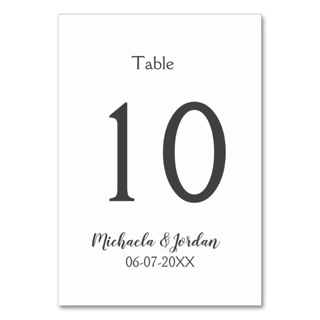 Tarjeta De Mesa aniversario de cumpleaños del organigrama del boda (Anverso)