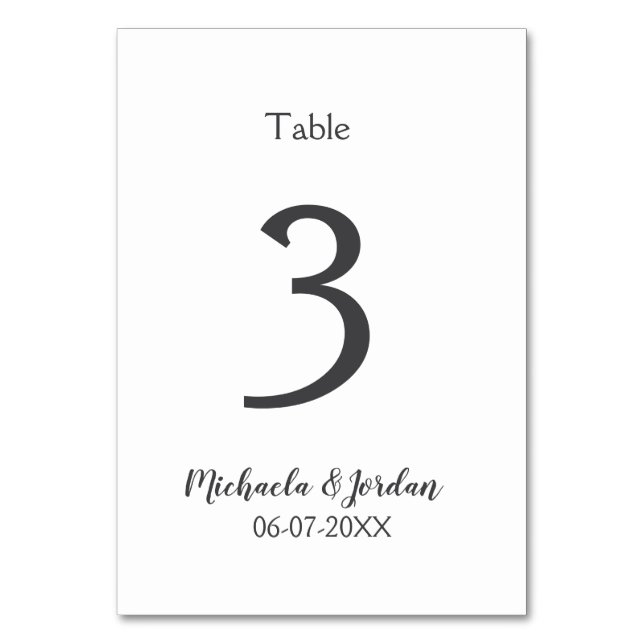 Tarjeta De Mesa aniversario de cumpleaños del organigrama del boda (Anverso)