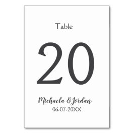 Tarjeta De Mesa aniversario de cumpleaños del organigrama del boda