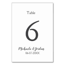 Tarjeta De Mesa aniversario de cumpleaños del organigrama del boda