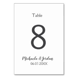 Tarjeta De Mesa aniversario de cumpleaños del organigrama del boda