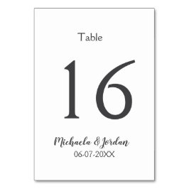 Tarjeta De Mesa aniversario de cumpleaños del organigrama del boda