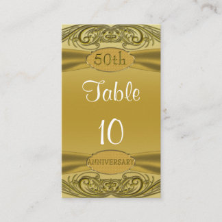 Tarjeta De Mesa Aniversario de los Golden Scrolls 50 Bodas