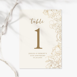 Tarjeta De Mesa Aniversario de oro 50