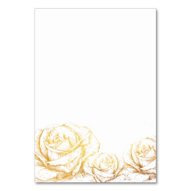 Tarjeta De Mesa Antecedentes personalizados Rosas de cosecha Flora (Anverso)