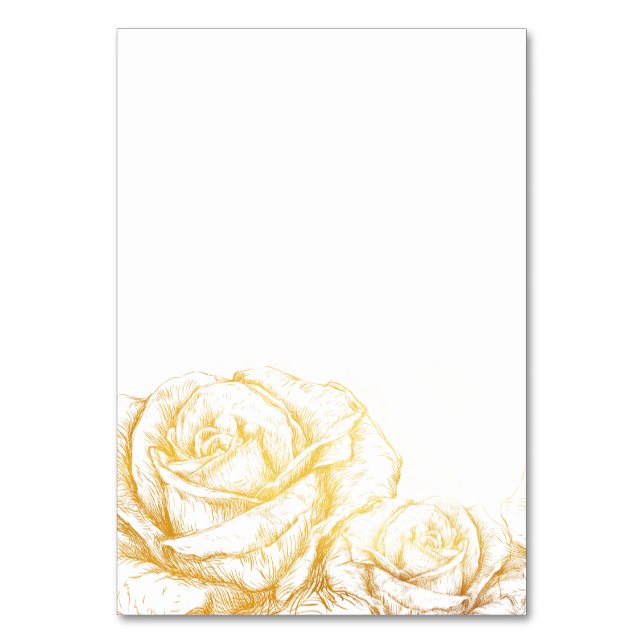 Tarjeta De Mesa Antecedentes personalizados Rosas de cosecha Flora (Anverso)