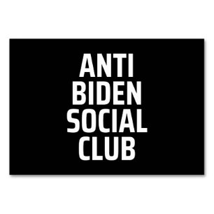 Tarjeta De Mesa Anti Biden Social Club
