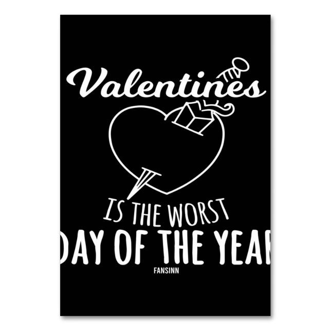 Tarjeta De Mesa Anti Valentine Heart Love_ Happy Canvas|Lover (Anverso)