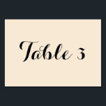 Tarjeta De Mesa Antiguo Blanco Numerado<br><div class="desc">Fondo sólido blanco antiguo con número de tabla. Puede personalizar del fondo y del color de la fuente,  así como del estilo y tamaño de la fuente.</div>