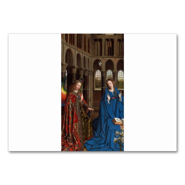 Tarjeta De Mesa Anunciación de Jan van Eyck (Anverso)