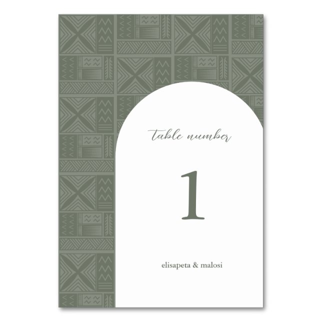 Tarjeta De Mesa Apia Boda (Anverso)