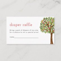 Apple Diaper Raffle Card Apple de mi bebé visual