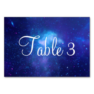 Tarjeta De Mesa Aqua Azul Centro Galáctico de la Vía Láctea Celest