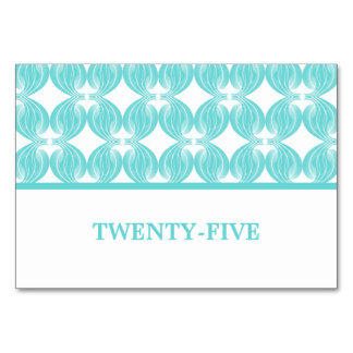 Tarjeta de mesa Aqua Modern Deco