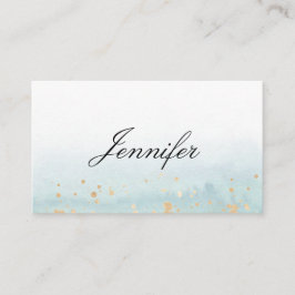 Tarjeta De Mesa Aquerell elegante Moderna Mint verde oro