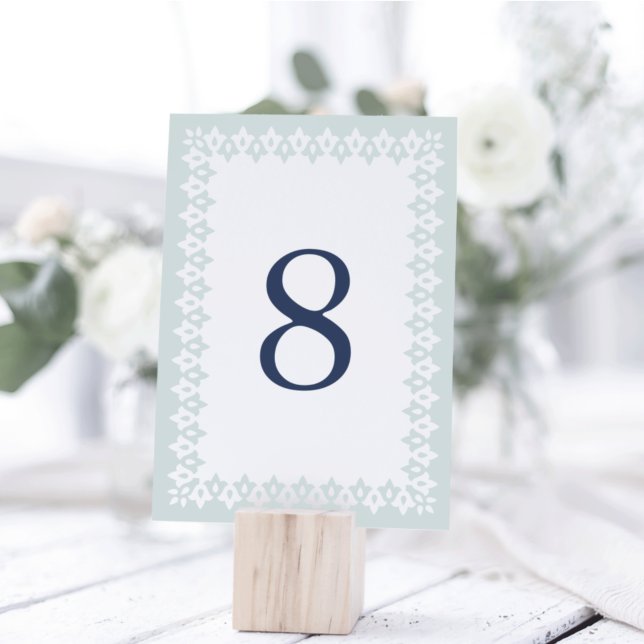 Tarjeta De Mesa Arabesque Table Number Card | Mist (Subido por el creador)