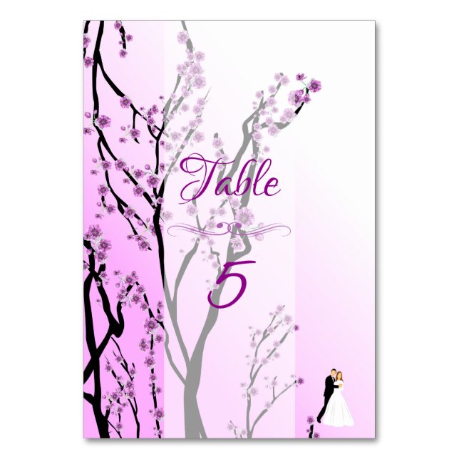 Tarjeta De Mesa Árbol de cerezas (Anverso)