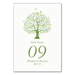 Tarjeta De Mesa Árbol de la vida, matrimonio elegante