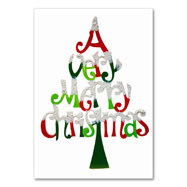 Tarjeta De Mesa Árbol de Navidad muy divertido (Anverso)