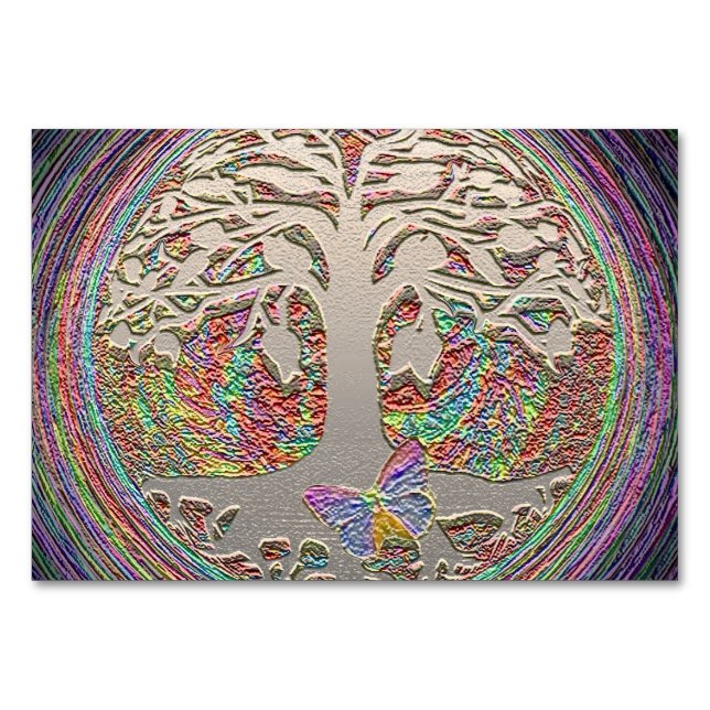 Tarjeta De Mesa Árbol de oro con mantequilla (Anverso)