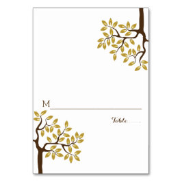 Tarjeta De Mesa Árbol de Relieve metalizado dorado boda moderno pl