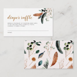 Tarjeta De Mesa ARBOR Bohemia Feather Greeneration Baby Diaper Raf