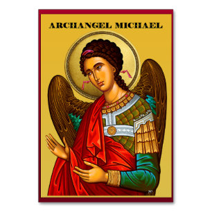 Tarjeta De Mesa Arcángel Miguel