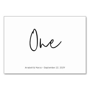 Tarjeta De Mesa Archivo de texto minimalista de tabla horizontal n