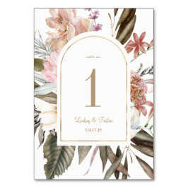 Tarjeta De Mesa Arco de oro de flores silvestres rusas