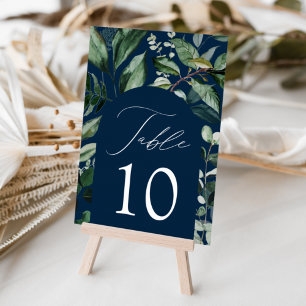 Tarjeta De Mesa Arco de Verde Abundante Boda Marina