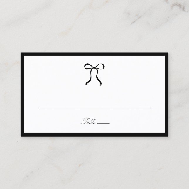 Tarjeta De Mesa Arco Simple Clásico Boda (Anverso)