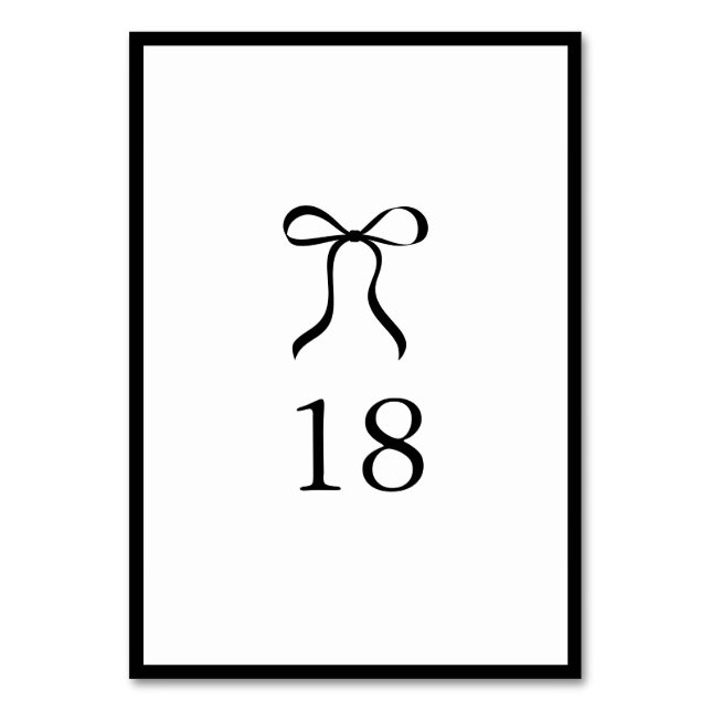 Tarjeta De Mesa Arco Simple Clásico Boda (Anverso)