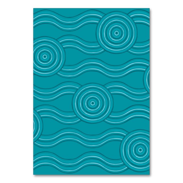 Tarjeta De Mesa Arrecife de arte aborigen (Anverso)