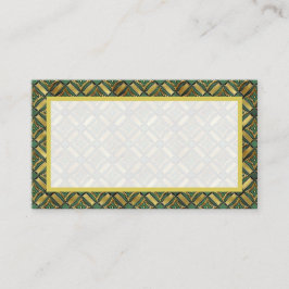 Tarjeta De Mesa Art Deco de Esmeralda y Oro
