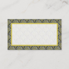 Tarjeta De Mesa Art Deco de Esmeralda y Oro