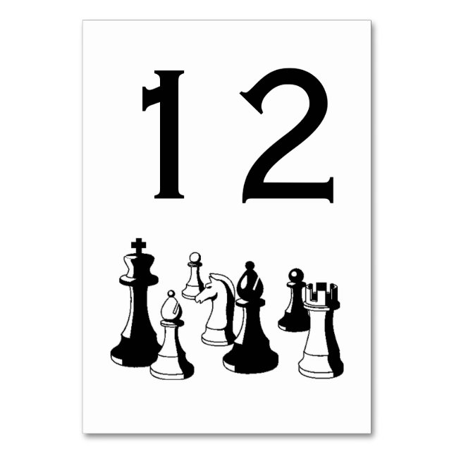Tarjeta De Mesa Arte de ajedrez #2 (Anverso)
