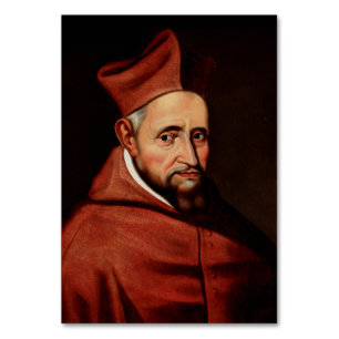 Tarjeta De Mesa Arte de la Biblioteca Romana de San Roberto Belarm