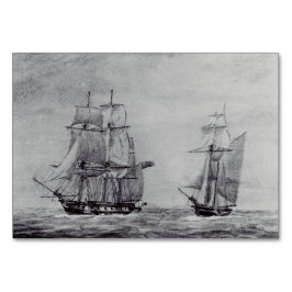 Tarjeta De Mesa Arte gráfico de barcos finos Oceanic Trek