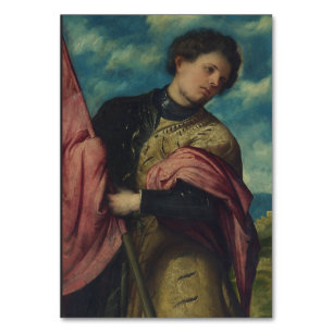 Tarjeta De Mesa Arte heroico mártir San Alejandro de Roma
