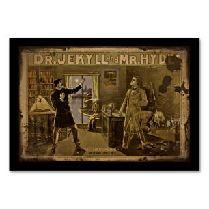 Tarjeta De Mesa Arte Jekyll y Hyde Poster