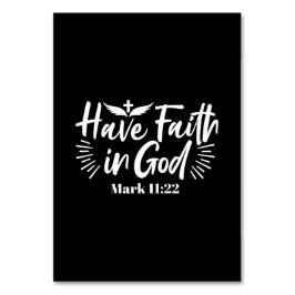 Tarjeta De Mesa Arte Religioso: Tener fe en el diseño de las escri